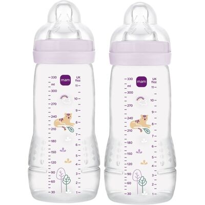 MAM Láhev Baby Bottle 330 ml 2 ks fialová MAM Láhev Baby Bottle 330 ml 2 ks fialová