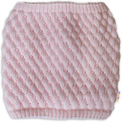 Baby Nellys Pletený nákrčník/komínek - růžový Baby Nellys Pletený nákrčník/komínek - růžový