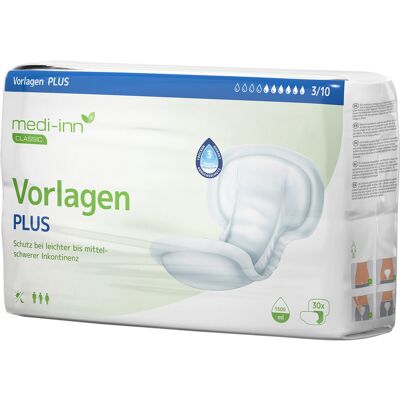 Medi-Inn Vorlagen inkontinenční pleny vložné plus 30 ks Medi-Inn Vorlagen inkontinenční pleny vložné plus 30 ks