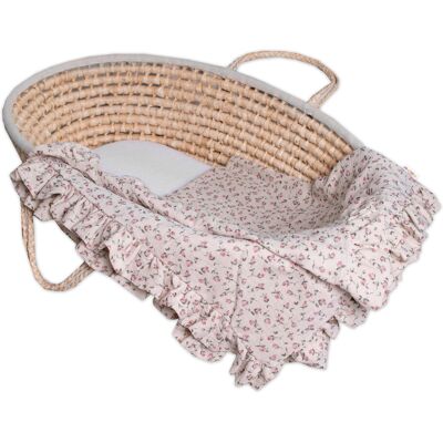 Baby Nellys Luxusní dvouvrstvá mušelínová deka s volánky, Růžička, 120 x 120 cm, ecru Baby Nellys Luxusní dvouvrstvá mušelínová deka s volánky, Růžička, 120 x 120 cm, ecru