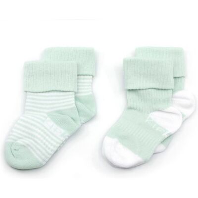 KipKep dětské ponožky Stay-on-Socks 6-12m 2páry Mint Stripes KipKep dětské ponožky Stay-on-Socks 6-12m 2páry Mint Stripes