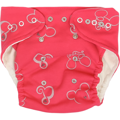 Mamatti Látková plenka EKO sada - kalhotky + 2 x plenka, Myška, vel. 5 - 14 kg, červená Mamatti Látková plenka EKO sada - kalhotky + 2 x plenka, Myška, vel. 5 - 14 kg, červená