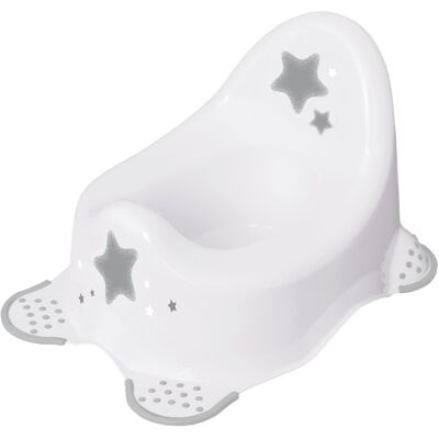 Baby Nellys Nočník s protiskluzem - Baby Star - bílá Baby Nellys Nočník s protiskluzem - Baby Star - bílá