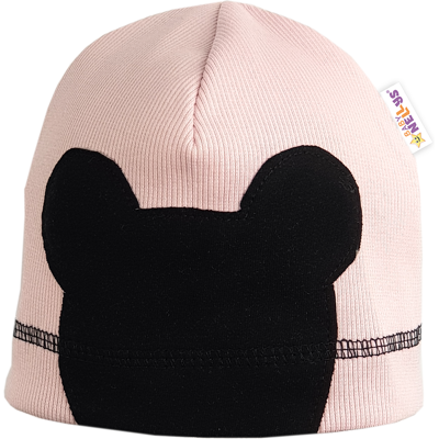 Baby Nellys Jarní, podzimní čepice Mouse, sv. růžova Baby Nellys Jarní, podzimní čepice Mouse, sv. růžova