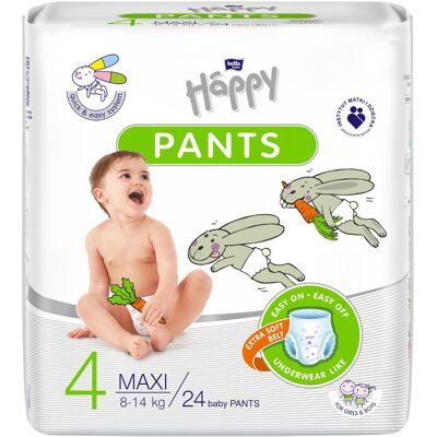 Bella Happy Pants Maxi plenkové kalhotky 24 ks Bella Happy Pants Maxi plenkové kalhotky 24 ks
