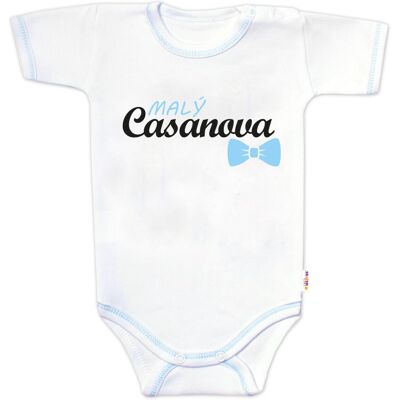 Baby Nellys Body krátký rukáv s vtipným textem, Malý Casanova, vel. 80 Baby Nellys Body krátký rukáv s vtipným textem, Malý Casanova, vel. 80
