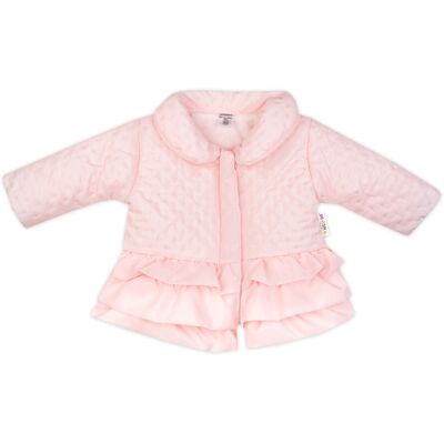 Baby Nellys Kojenecká přechodová bundička s volánky, světle růžová, vel. 74 Baby Nellys Kojenecká přechodová bundička s volánky, světle růžová, vel. 74