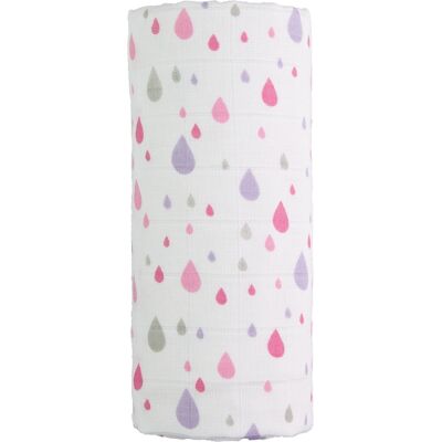 T-tomi Velká bavlněná TETRA osuška Pink drops T-tomi Velká bavlněná TETRA osuška Pink drops
