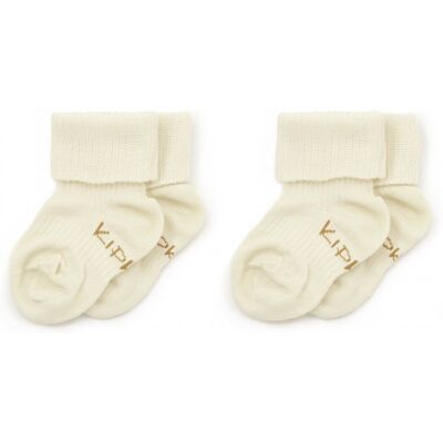 KipKep dětské ponožky Stay-on-Socks 0-6m 2páry Off White KipKep dětské ponožky Stay-on-Socks 0-6m 2páry Off White