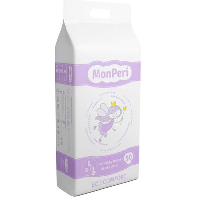 MonPeri ECO Comfort L 8-13 kg dětské pleny 50 ks MonPeri ECO Comfort L 8-13 kg dětské pleny 50 ks
