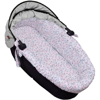 Baby Nellys Bavlněná vložka do kočárků/koše s pěnovou matrací, , Kalina, bílá Baby Nellys Bavlněná vložka do kočárků/koše s pěnovou matrací, , Kalina, bílá