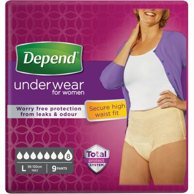 Depend Super pro ženy L natahovací kalhotky 9 ks Depend Super pro ženy L natahovací kalhotky 9 ks