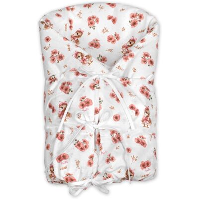 Baby Nellys Klasická retro zavinovačka LALLY šněrovací s výplní, Kačenky, růžová/bílá Baby Nellys Klasická retro zavinovačka LALLY šněrovací s výplní, Kačenky, růžová/bílá