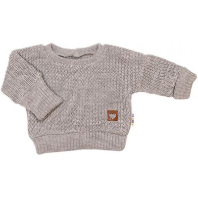 Baby Nellys Rostoucí oversize pletený svetřík pro miminko, béžový, vel. 80/86 vel. 80/86 Baby Nellys Rostoucí oversize pletený svetřík pro miminko, béžový, vel. 80/86 vel. 80/86