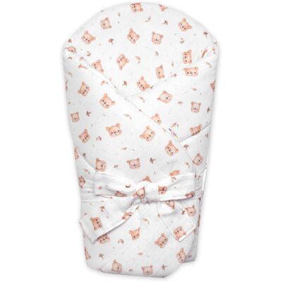 Baby Nellys Mušelínová zavinovačka s výztuží na zavazování Teddy Bear Baby Nellys Mušelínová zavinovačka s výztuží na zavazování Teddy Bear