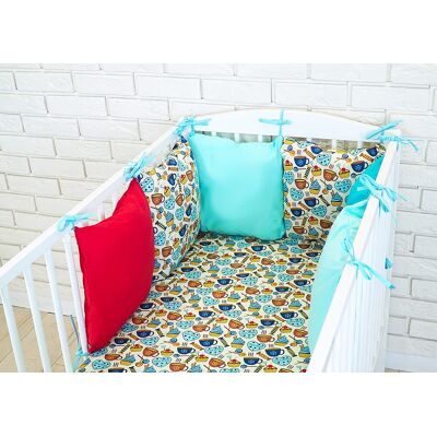 Baby Nellys Mantinel BE LOVE RETRO polštářkový s povlečením vzor č.9 Baby Nellys Mantinel BE LOVE RETRO polštářkový s povlečením vzor č.9