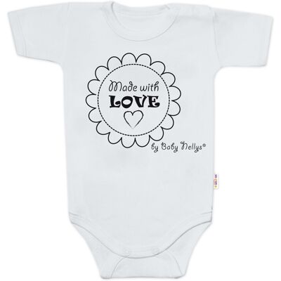 Baby Nellys Body krátký rukáv Made with love, šedé vel. 80 Baby Nellys Body krátký rukáv Made with love, šedé vel. 80