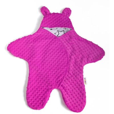 Baby Nellys Fusak, spacáček do autosedačky,kočárku s oušky, minky,růžová Baby Nellys Fusak, spacáček do autosedačky,kočárku s oušky, minky,růžová