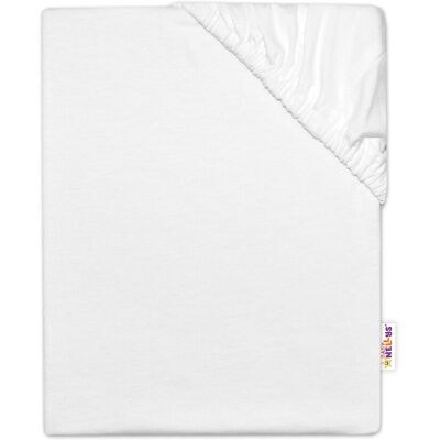 Baby Nellys Dětské jersey prostěradlo do postýlky - bílá Baby Nellys Dětské jersey prostěradlo do postýlky - bílá