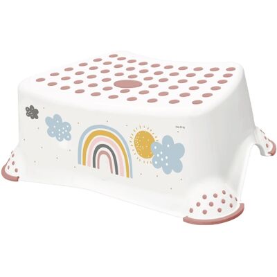 Baby Nellys Stolička, schůdek s protiskluzovou funkcí Rainbow bílá Baby Nellys Stolička, schůdek s protiskluzovou funkcí Rainbow bílá