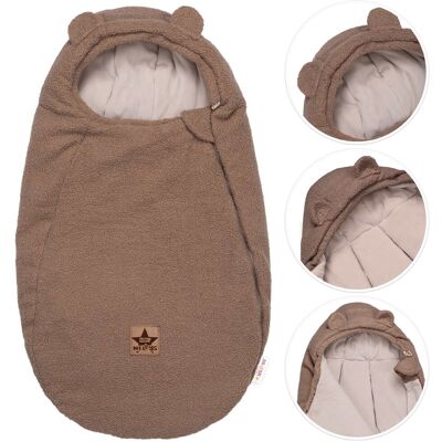 Baby Nellys Teploučky fusak Beránek exclusiv, 85x50cm - hnědý Baby Nellys Teploučky fusak Beránek exclusiv, 85x50cm - hnědý