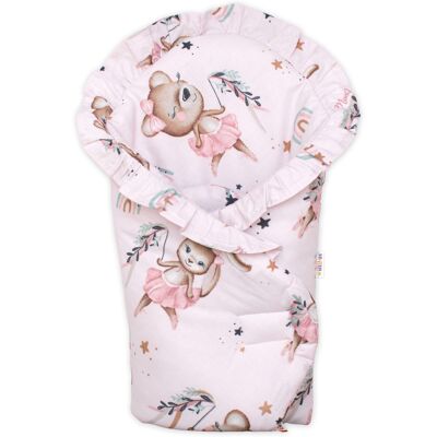 Baby Nellys Sada pro panenku 3D, zavinovovačka, peřinka a polštářek, Little Balerína, růžová Baby Nellys Sada pro panenku 3D, zavinovovačka, peřinka a polštářek, Little Balerína, růžová