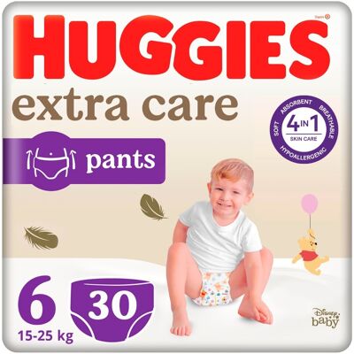 Huggies Extra Care Pants 6 15–25 kg 30 ks Huggies Extra Care Pants 6 15–25 kg 30 ks
