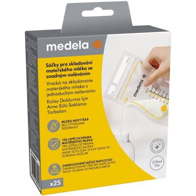 Medela Easy Pour Sáčky na uchovávání mateřského mléka - 25 ks Medela Easy Pour Sáčky na uchovávání mateřského mléka - 25 ks