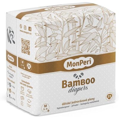 Ekologické bambusové pleny MonPeri Bamboo Velikost M - 21 ks Ekologické bambusové pleny MonPeri Bamboo Velikost M - 21 ks