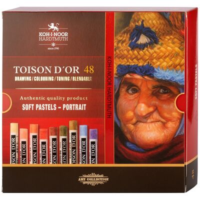 KOH-I-NOOR TOISON D´OR 8516/48 - prašné křídy portrét - 48 ks KOH-I-NOOR TOISON D´OR 8516/48 - prašné křídy portrét - 48 ks