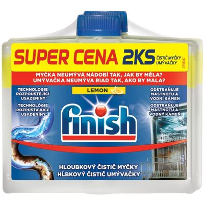 Finish Čistič myčky lemon sparkle 2x250 ml Finish Čistič myčky lemon sparkle 2x250 ml