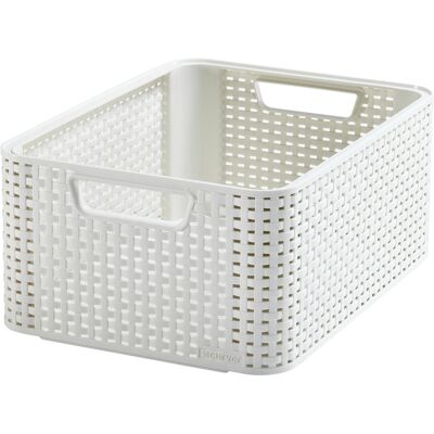 Curver Úložný box Rattan Style2 L 1 ks krémový Curver Úložný box Rattan Style2 L 1 ks krémový