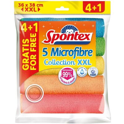 Spontex XXL utěrka z mikrovlákna 4+1 ks Spontex XXL utěrka z mikrovlákna 4+1 ks