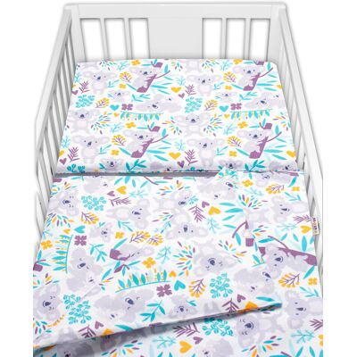 Baby Nellys 3D sada, mantinel s povlečením Koala na stromě, 120x90 cm Baby Nellys 3D sada, mantinel s povlečením Koala na stromě, 120x90 cm