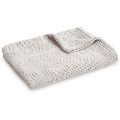 SENSILLO Jemná ažurková bavlněná dečka 110x70 - šedá SENSILLO Jemná ažurková bavlněná dečka 110x70 - šedá