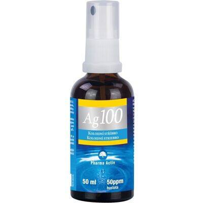 Pharma Activ Koloidní stříbro Ag100 50ppm spray 50 ml Pharma Activ Koloidní stříbro Ag100 50ppm spray 50 ml