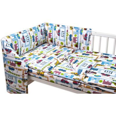 Baby Nellys - Mantinel set - 120x90 - Bílá - Dětské povlečení do postýlky Baby Nellys - Mantinel set - 120x90 - Bílá - Dětské povlečení do postýlky