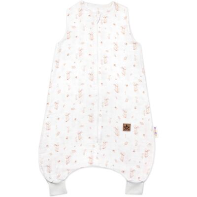 Baby Nellys Mušelínový spací vak s nohavičkami GOOSE Soft, 70cm, bílá Baby Nellys Mušelínový spací vak s nohavičkami GOOSE Soft, 70cm, bílá