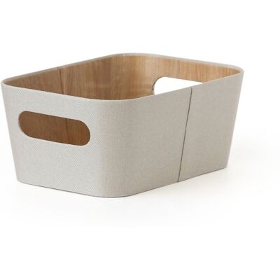 Toro Úložný koš 26 x 18 x 11 cm papír + lepenka 1 ks krémově bílý Toro Úložný koš 26 x 18 x 11 cm papír + lepenka 1 ks krémově bílý