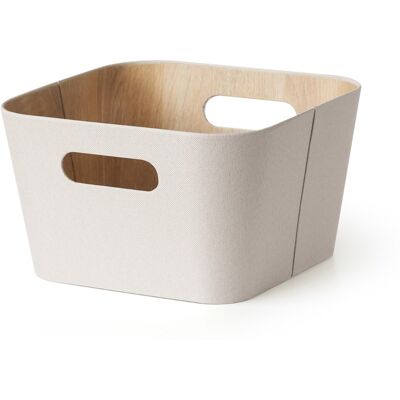 Toro Úložný koš 27 x 27 x 16 cm papír + lepenka 1 ks krémově bílý Toro Úložný koš 27 x 27 x 16 cm papír + lepenka 1 ks krémově bílý