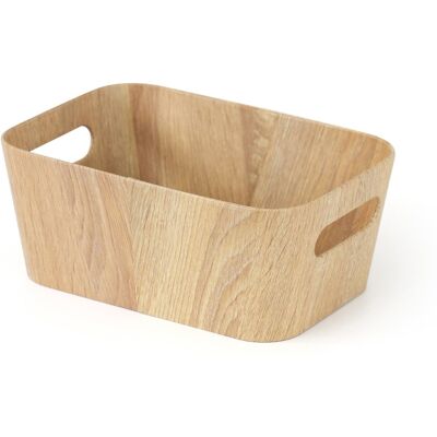 Toro Úložný koš 26 x 18 x 11 cm papír + lepenka 1 ks barva dřeva Toro Úložný koš 26 x 18 x 11 cm papír + lepenka 1 ks barva dřeva