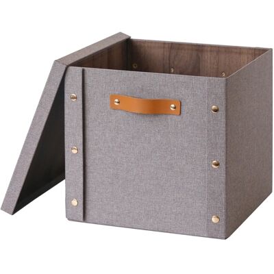 Toro Krabice s víkem 30 x 30 x 28 cm papír + lepenka 1 ks šedá Toro Krabice s víkem 30 x 30 x 28 cm papír + lepenka 1 ks šedá