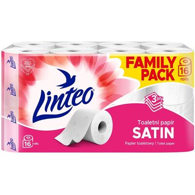Linteo Toaletní papír 3vrstvý bílý 15 metrů 16 rolí Linteo Toaletní papír 3vrstvý bílý 15 metrů 16 rolí