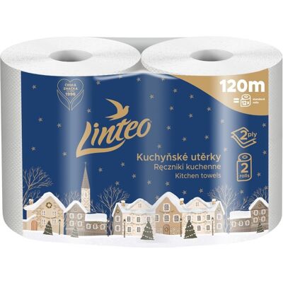 Linteo Den&Noc Kuchyňské utěrky 2vrstvé 2 role Linteo Den&Noc Kuchyňské utěrky 2vrstvé 2 role