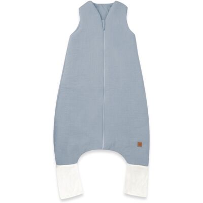 Baby Nellys Mušelínový spací vak se zahrnovacími nohavičkami - jeans, vel. M Baby Nellys Mušelínový spací vak se zahrnovacími nohavičkami - jeans, vel. M