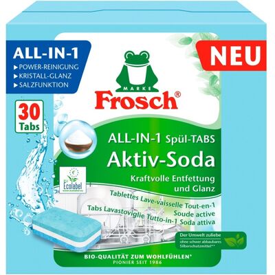 Frosch Tablety do myčky All-in-1 s aktivní sodou 30 tablet Frosch Tablety do myčky All-in-1 s aktivní sodou 30 tablet