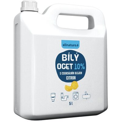 Allnature Bílý ocet 10% s vůní citrónu 5 l Allnature Bílý ocet 10% s vůní citrónu 5 l