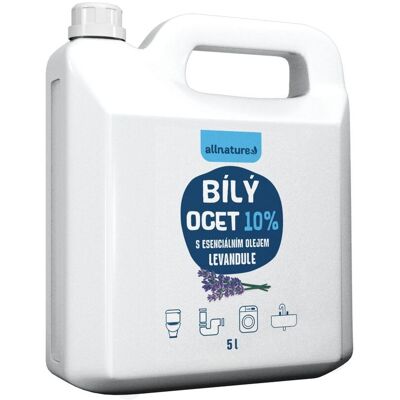 Allnature Bílý ocet 10% s vůní levandule 5 l Allnature Bílý ocet 10% s vůní levandule 5 l