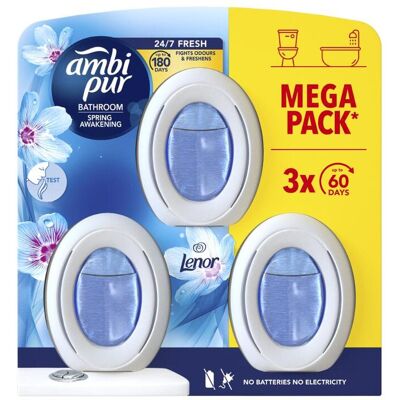 Ambi Pur Bathroom Spring Awakening osvěžovač vzduchu 3x8 ml Ambi Pur Bathroom Spring Awakening osvěžovač vzduchu 3x8 ml