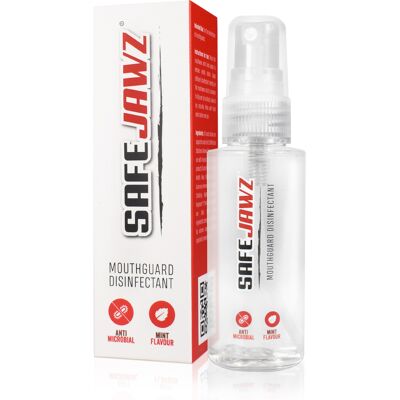 Spray na ochranu ústních chráničů SAFEJAWZ - Proti bakteriím, mátová příchuť Spray na ochranu ústních chráničů SAFEJAWZ - Proti bakteriím, mátová příchuť